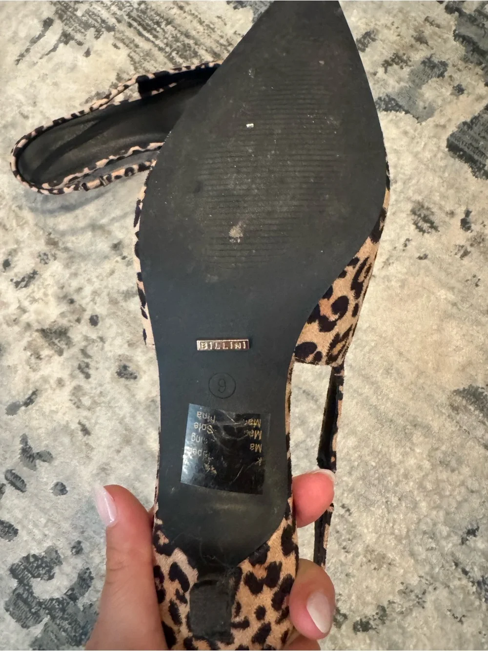 Bellini Felina Leopard Suede Pointed-Toe Kitten Heel Pumps
